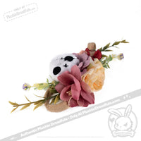 Load image into Gallery viewer, Plushie Notions - Skelly Bun Flower Crown Accessory - Mysterious
