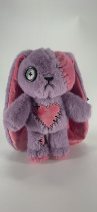 Load and play video in Gallery viewer, Plushie Dreadfuls - Lavender Love Rabbit Limited Edition - Plush Stuffed Animal
