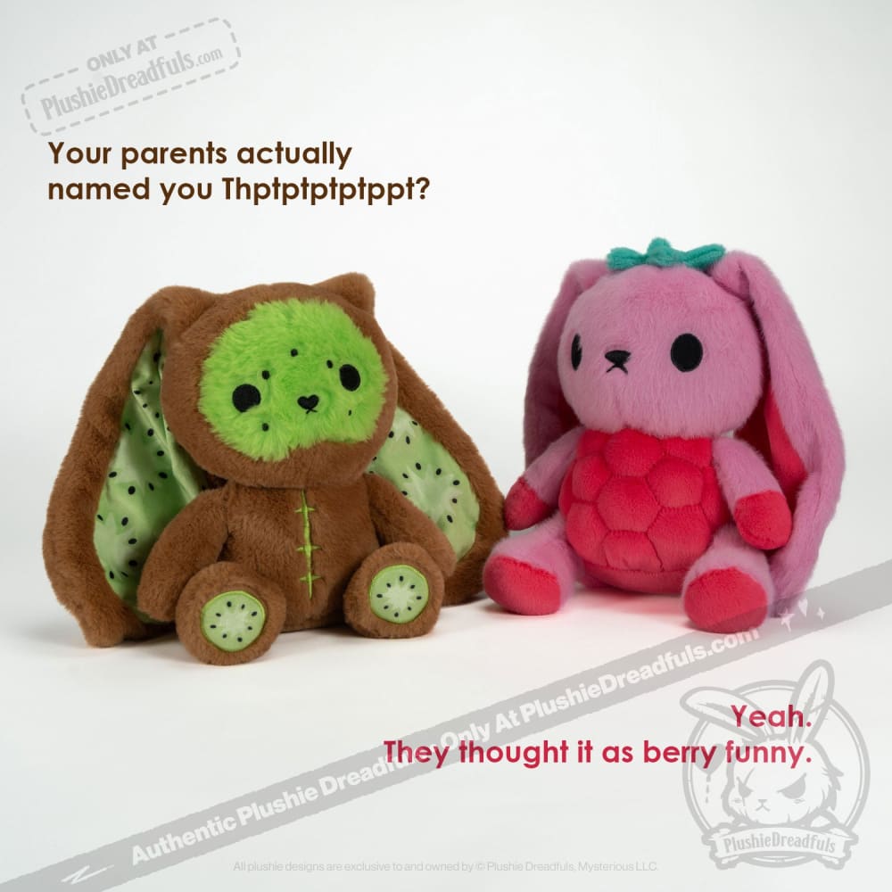 Plushie Dreadfuls - Raspberry Bunny Plush Stuffed Animal Toy