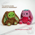 Plushie Dreadfuls - Raspberry Bunny Plush Stuffed Animal Toy