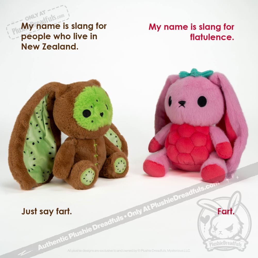 Plushie Dreadfuls - Raspberry Bunny Plush Stuffed Animal Toy