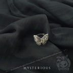 Royal Blue Butterflies Silver Jewelry and Tapestry Set - Mysterious