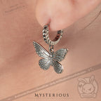 Royal Blue Butterflies Silver Jewelry and Tapestry Set - Mysterious