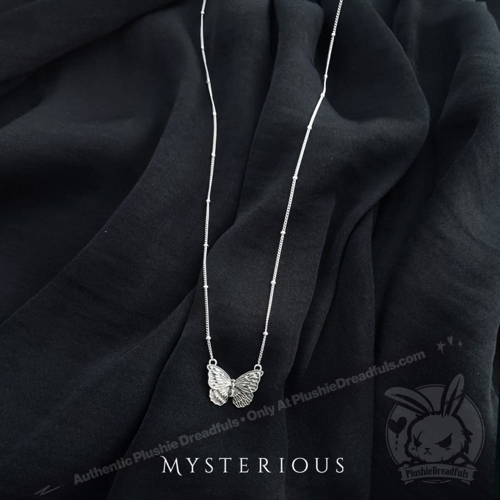 Royal Blue Butterflies Silver Jewelry and Tapestry Set - Mysterious