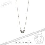 Royal Blue Butterflies Silver Jewelry and Tapestry Set - Mysterious