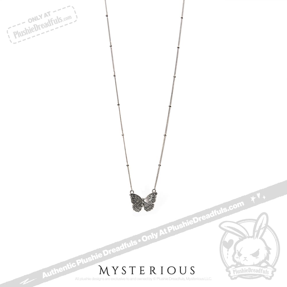 Royal Blue Butterflies Silver Jewelry and Tapestry Set - Mysterious