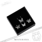 Royal Blue Butterflies Silver Jewelry and Tapestry Set - Mysterious