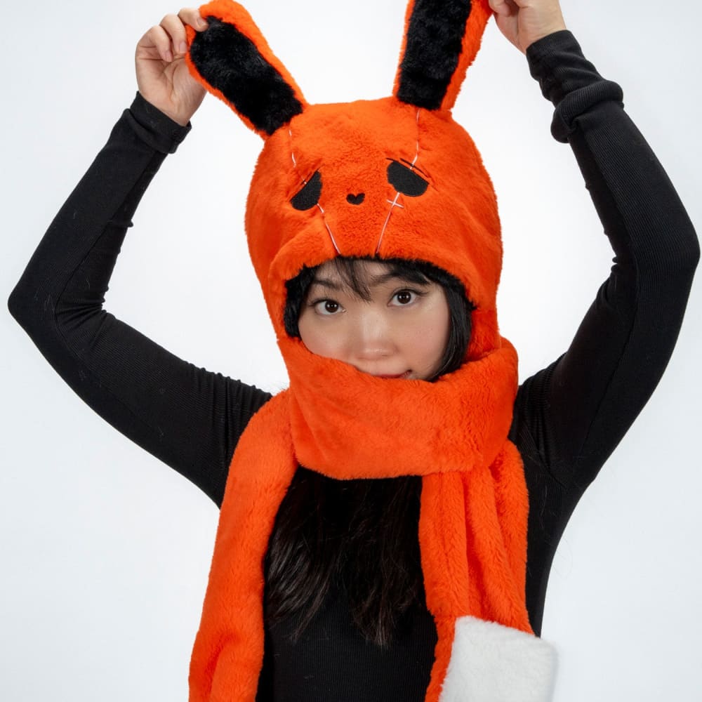Scoodie Dreadful - Anxiety Rabbit Scarf Hoodie - Mysterious