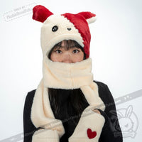 Load image into Gallery viewer, Scoodie Dreadful - Love Rabbit Scarf Hoodie - Mysterious
