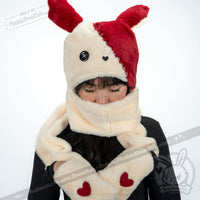 Load image into Gallery viewer, Scoodie Dreadful - Love Rabbit Scarf Hoodie - Mysterious
