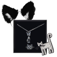 Load image into Gallery viewer, Silver Cat Set - Mysterious
