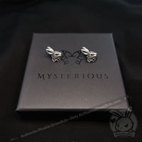 Load image into Gallery viewer, Silver Rabbit Earrings - Mysterious
