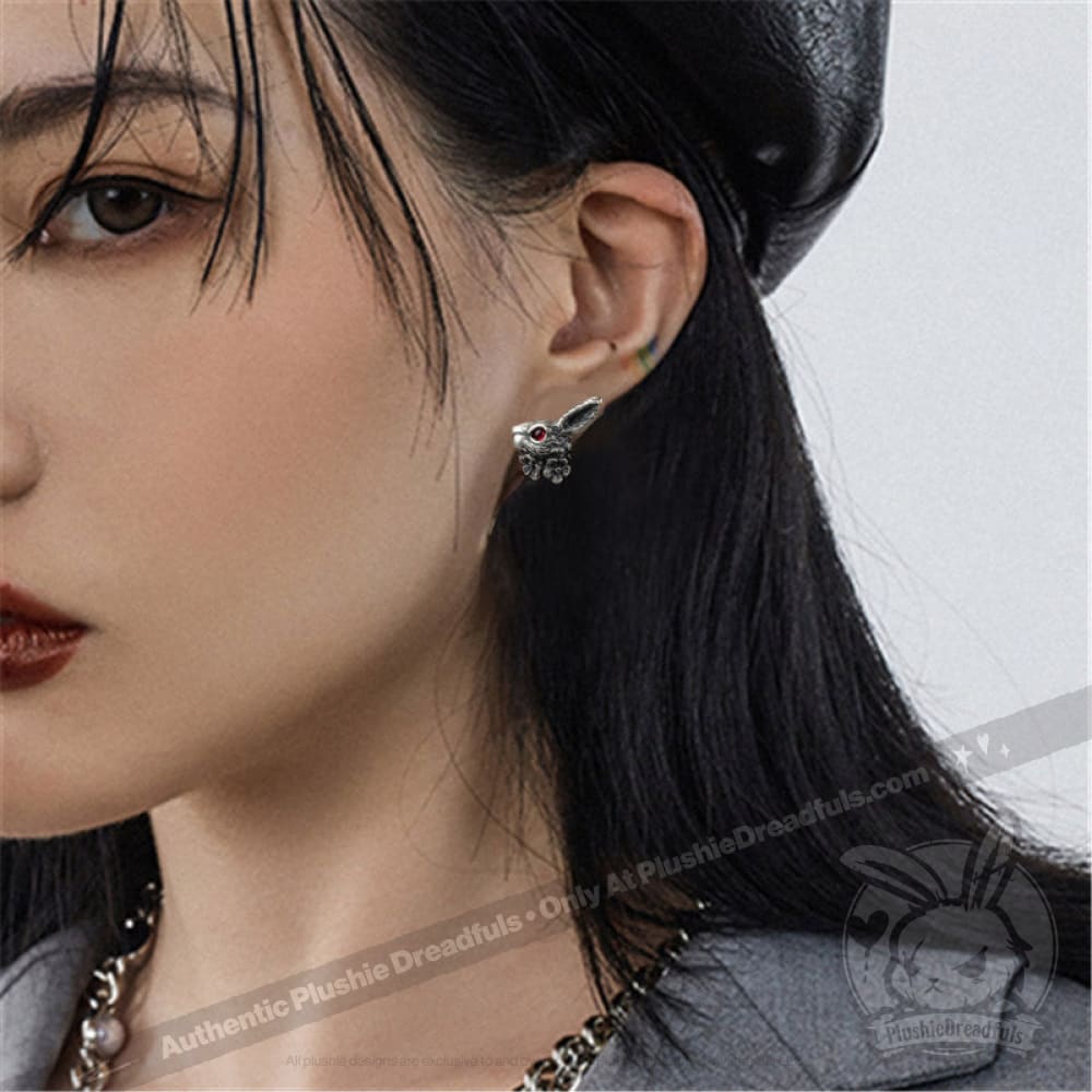 Silver Rabbit Earrings - Mysterious