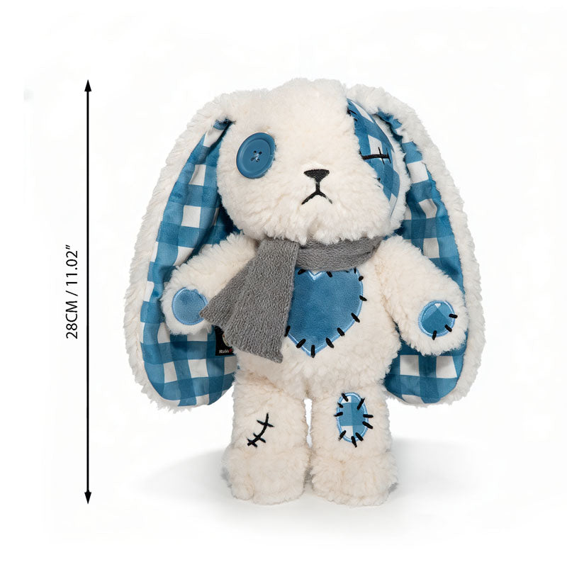 Plushie Dreadfuls - Blue Plaid Love Rabbit - Plush Stuffed Animal