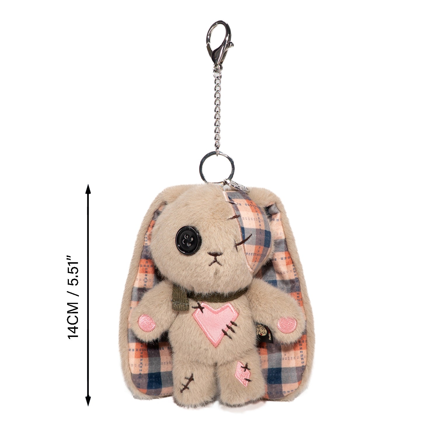 Plushie Dreadfuls - Plaid Love Rabbit Plush Keychain Accessory - Mysterious