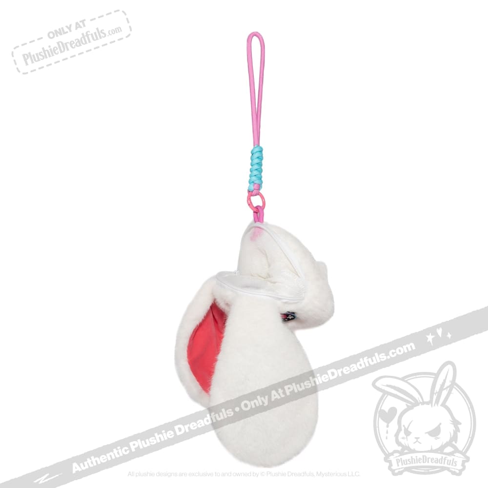 Harajuku Alice Rabbit plushie dreadfuls pouch with pink zipper and blue-pink strap—cute, quirky, and stylishly unique.