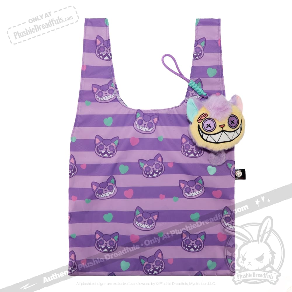 Victorian McGee - Harajuku Cheshire Cat Reusable Shopping Bag Accessory - shopping bag