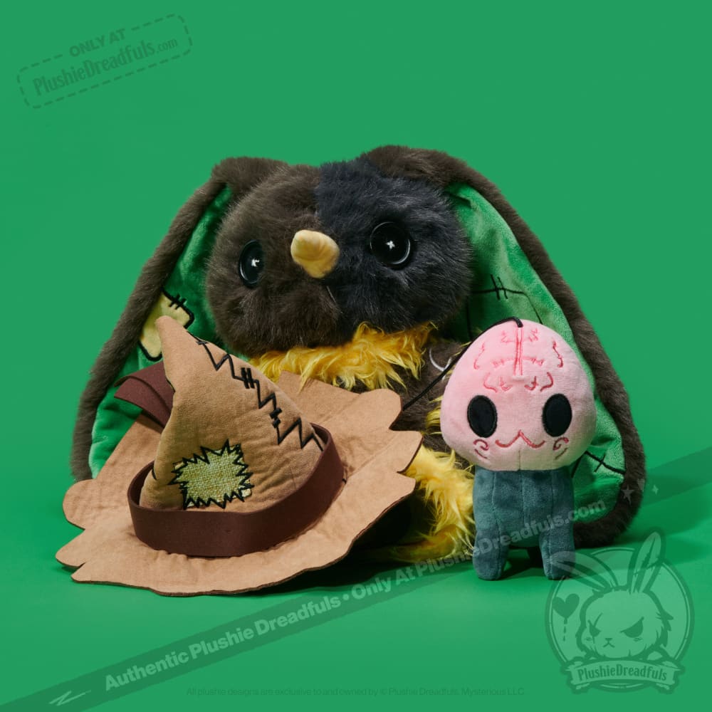 Victorian McGee's Oz - Scarecrow and Brain Pup - Plush Stuffed