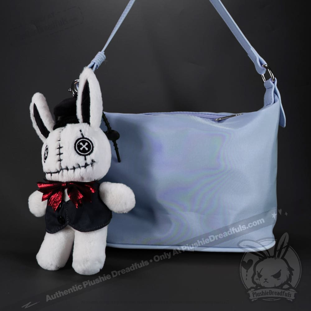 Backpack Keychain White Rabbit Victorian McGee's White Rabbit Plush Keychain Accessory – Mysterious
