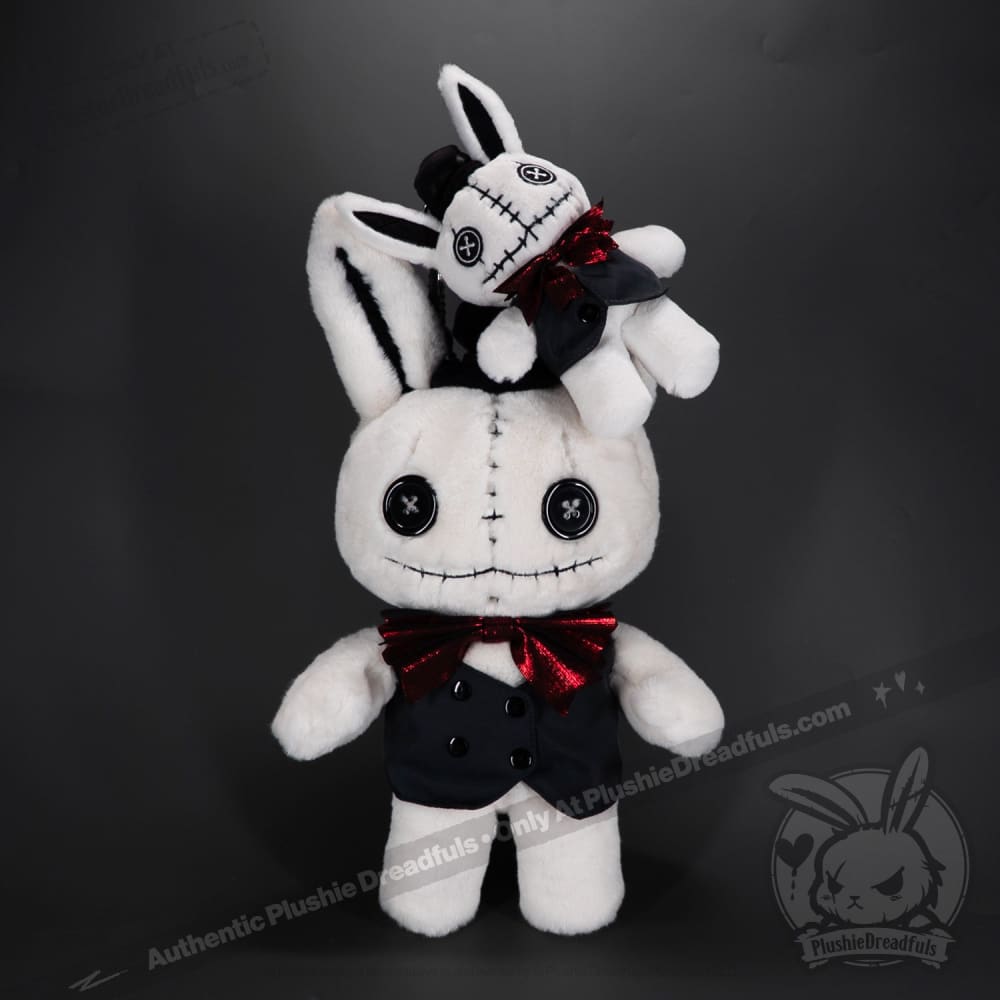 Victorian McGee's White Rabbit Plush Keychain Accessory – Mysterious