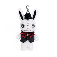Load image into Gallery viewer, Victorian McGee’s White Rabbit Plush Keychain Accessory Keychain

