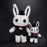 Load image into Gallery viewer, Victorian McGee’s White Rabbit Plush Keychain Accessory Keychain
