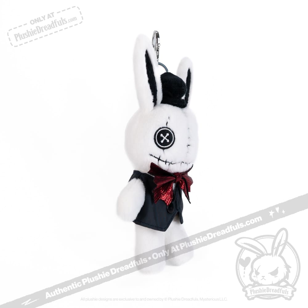 Victorian McGee's White Rabbit Plush Keychain Accessory