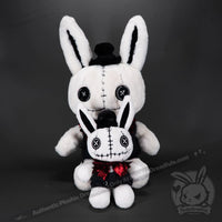 Load image into Gallery viewer, Victorian McGee’s White Rabbit Plush Keychain Accessory Keychain
