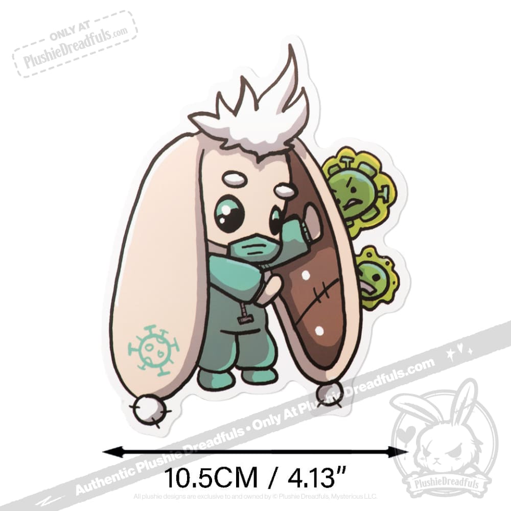 Plushie Dreadfuls Vinyl Sticker Pack Vol. 3 - Buns At Work sticker